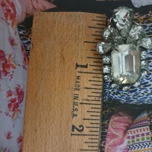 Vintage rhinestone clip on earrings